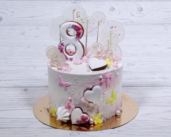 Торт на день рождения для бабушки № на заказ в кондитерской «Любава» с доставкой